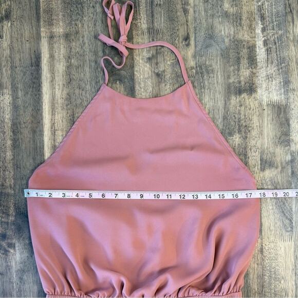 Show Me Your Mumu Women’s Heather Halter Maxi Dress Backless Rustic Mauve Sz XXL - Picture 5 of 13